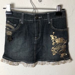 Rocawear Kids Navy and Gold Skirt with ruffle 8 NWOT